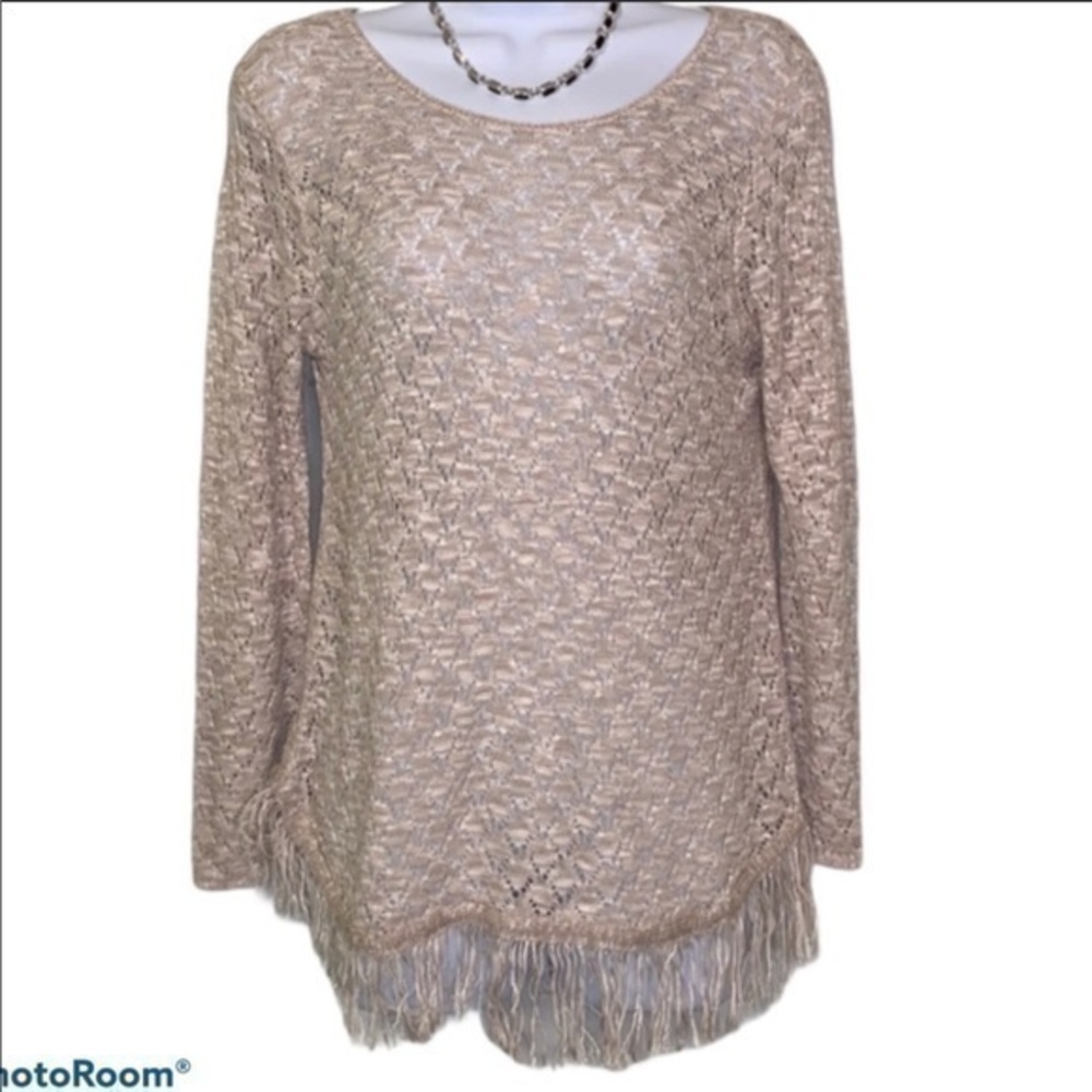 Brittany Black  fringe hem top